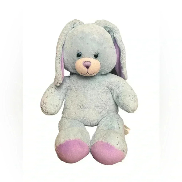 Build-A-Bear 2013 Bunny Winter Snowflake Blue Purple Rabbit Stuffed Animal Plush - Picture 1 of 11